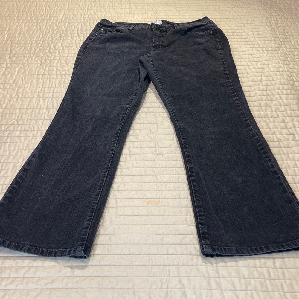 Just My Size Charcoal WOMENS SIZE 16 W Denim Pants